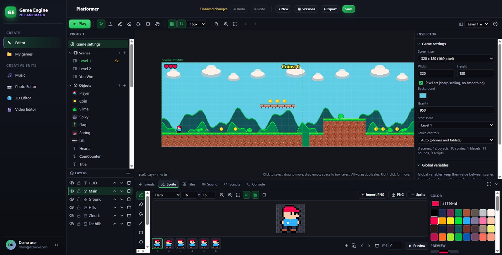Draw and animate your sprites